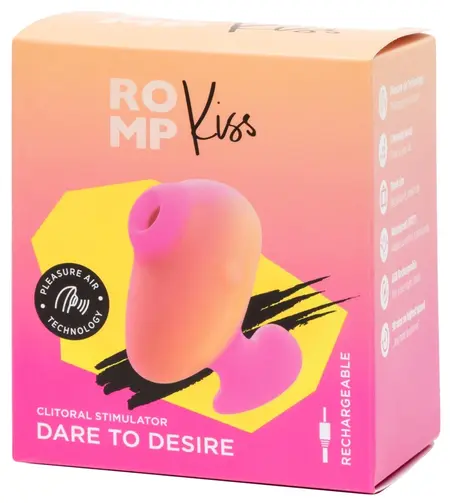 ROMP Kiss Pink Lemonade Compact Air Pulse Intimate Device Silicone