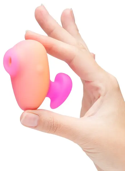 ROMP Kiss Pink Lemonade Compact Air Pulse Intimate Device Silicone