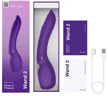 We-Vibe Wand 2 Intimate Massager, App-Controlled, Waterproof, 27.3 cm