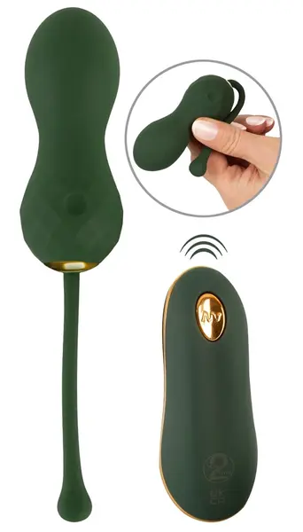 You2Toys Emerald Love RC Intimate Exercise Balls, Waterproof, Green-Gold