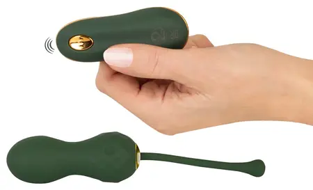 You2Toys Emerald Love RC Intimate Exercise Balls, Waterproof, Green-Gold
