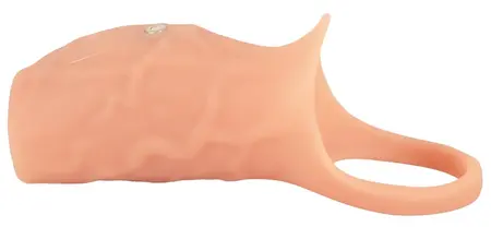 RealSleeve Open силиконов вибриращ удължител за пенис, 14 см