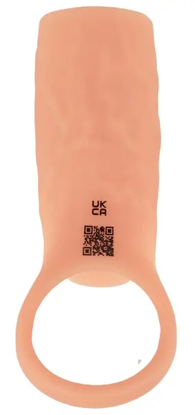 RealSleeve Open силиконов вибриращ удължител за пенис, 14 см