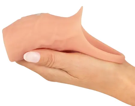 RealSleeve Open силиконов вибриращ удължител за пенис, 14 см