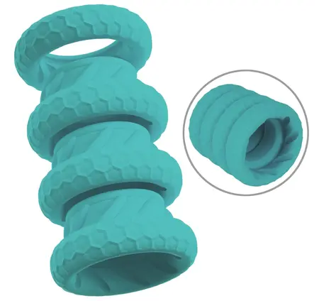 You2Toys 3-in-1 Silicone Ring Set with Adjustable System, Black