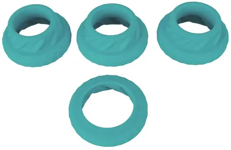 You2Toys 3-in-1 Silicone Ring Set with Adjustable System, Black