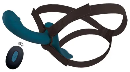 You2Toys Your Strap-On RC Vibrator Blue - Dual Motor, Adjustable Harness
