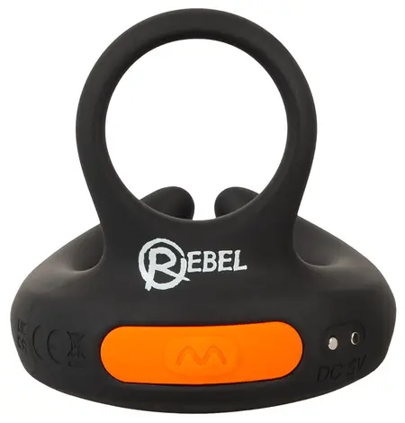 Rebel RC Intimate Ring System with Adjustable Vibration, Black, 9.4 cm