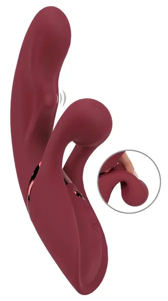 Javida 2 Function Rabbit Vibe Thumpin Silicone Dual Motor Massager Pink