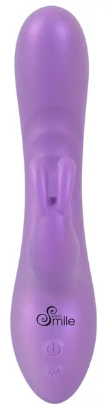 Sweet Smile Flexible Rabbit Metallic Silicone Dual Action Model, 18.3 cm