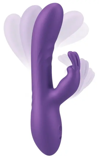 Sweet Smile Flexible Rabbit Metallic Silicone Dual Action Model, 18.3 cm