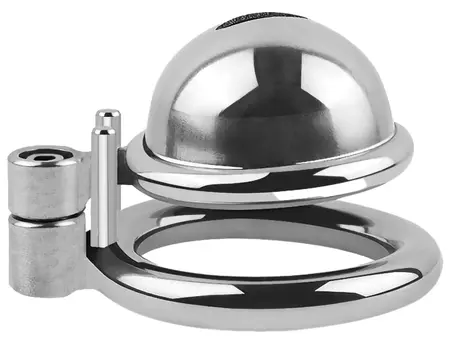 Fetish Collection Mini Cock Cage Metal Chastity Device Set, Silver, 4.3 cm