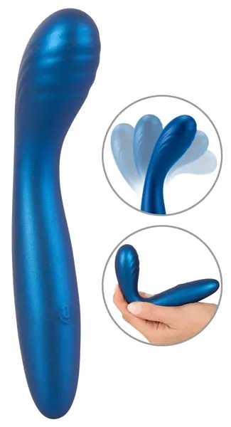 Sweet Smile Flexible G-Spot Vibrator Metallic Silicone 18cm Waterproof