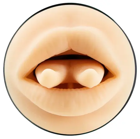 Kiiroo Feel Leigh Raven Mouth Intimate Machine, Superskin, 22cm, Black