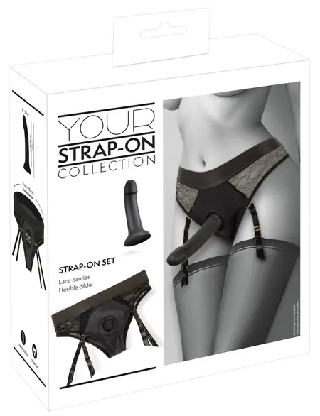 You2Toys Your Strap-On Set - Black Briefs with Adjustable Straps & Silicone System