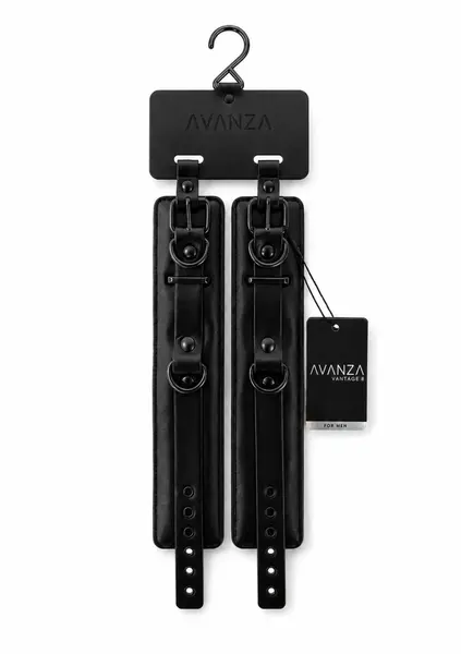 AVANZA VANTAGE 8 Precision Wrist Cuffs Black PU Leather Adjustable