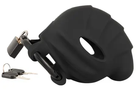 Black Velvets Silicone Intimate Cage Adjustable with Locking System 10cm