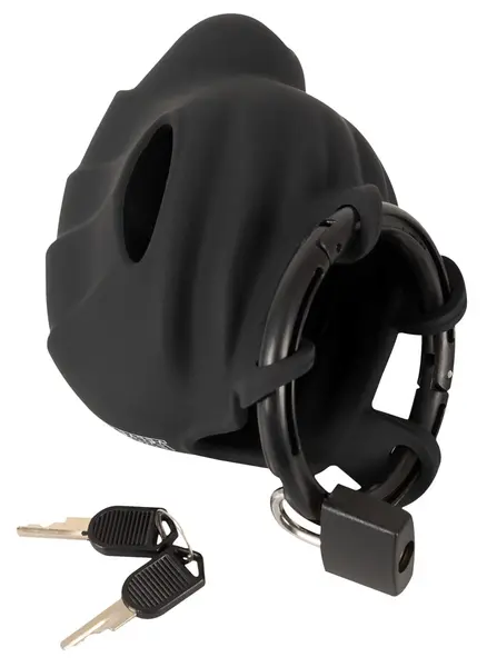 Black Velvets Silicone Intimate Cage Adjustable with Locking System 10cm