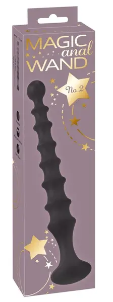 Magic Anal Wand No. 2 гъвкави силиконови анални топчета, черни