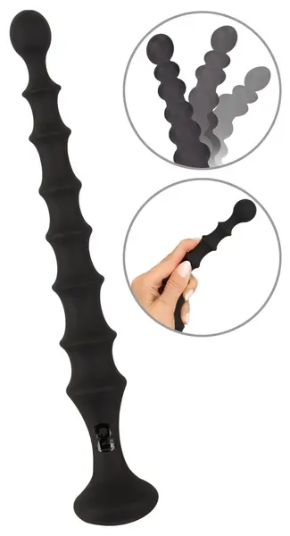 Magic Anal Wand No. 2 гъвкави силиконови анални топчета, черни