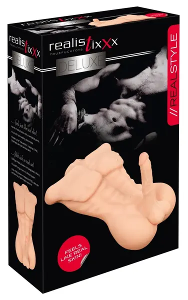Realistixxx Deluxe Man Anatomical Torso, Naturskin Material, 52 cm