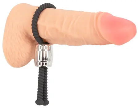 Rebel Heavy Rope Adjustable Anatomical Silicone Loop with Metal Weight 14.5cm