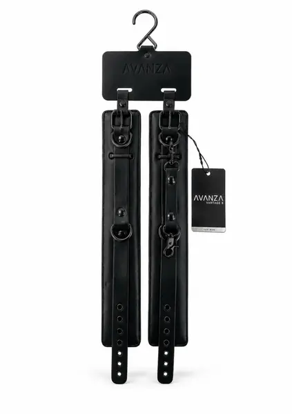 AVANZA VANTAGE 8 Precision Ankle Cuffs Black PU Leather Adjustable