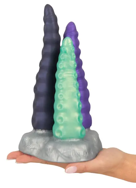 Triple Tentacle силиконово фентъзи дилдо пипало, 22 см