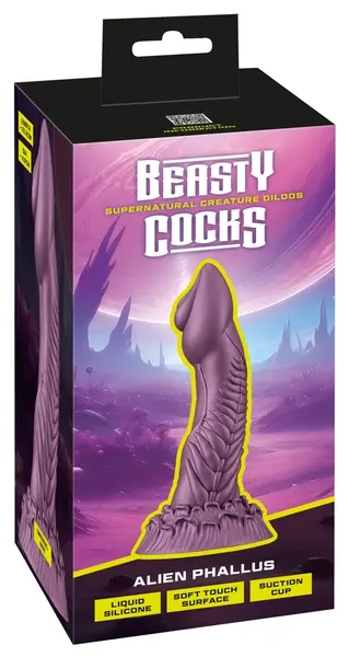 Beasty Cocks Alien Phallus Liquid Silicone Intimate Machine 21 cm Metallic
