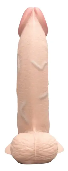 Slipskin извито силиконово дилдо, кремаво, 22,3 см
