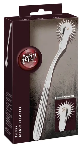 Fetish Collection Silver Single Pinwheel Steel Precision Tool 18.5cm