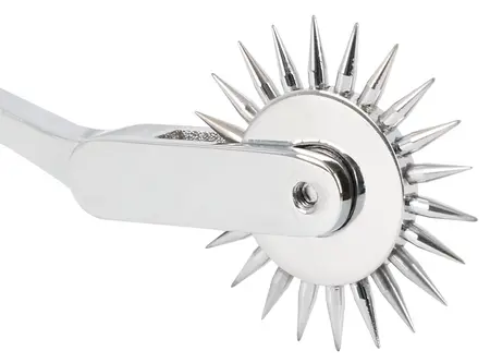 Fetish Collection Silver Single Pinwheel Steel Precision Tool 18.5cm