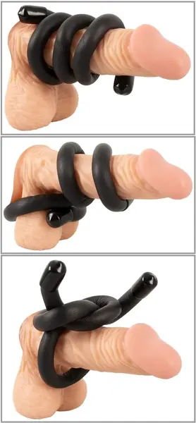 Bad Kitty Flexible Rod Adjustable Intimate Ring 54cm Black EVA/Metal