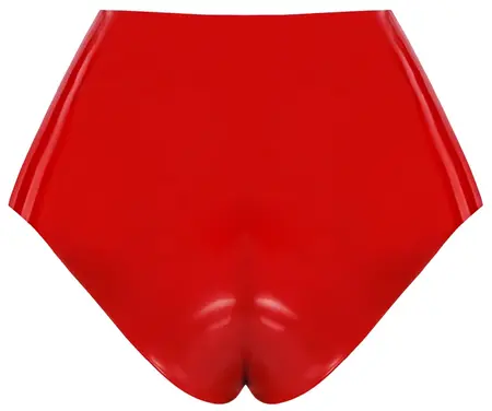 LateX Briefs Red XL - High-Waist Latex Shorts with Integrated System