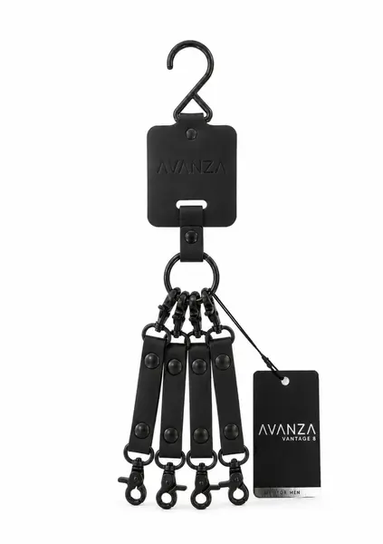 AVANZA VANTAGE 8 Precision Hogtie Black PU Leather Restraint System