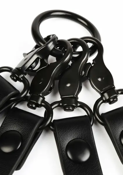 AVANZA VANTAGE 8 Precision Hogtie Black PU Leather Restraint System
