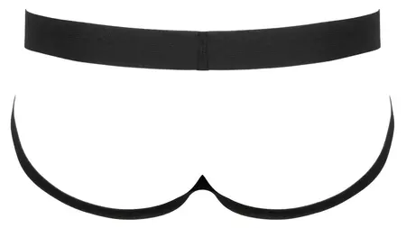 Black Level Vinyl Jockstrap 2XL with Silver Zip, Wide Waistband