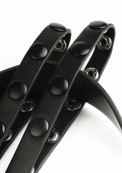 AVANZA VANTAGE 8 Core Harness Jockstrap Black PU Leather Adjustable