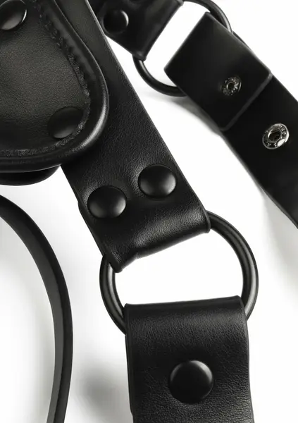 AVANZA VANTAGE 8 Core Harness Jockstrap Black PU Leather Adjustable