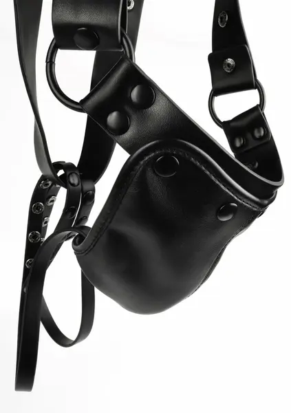 AVANZA VANTAGE 8 Core Harness Jockstrap Black PU Leather Adjustable