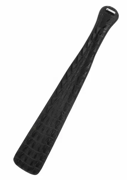 AVANZA FEROS Croc-Embossed Paddle PU Leather, Textured Surface, Black