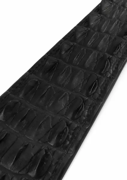 AVANZA FEROS Croc-Embossed Paddle PU Leather, Textured Surface, Black
