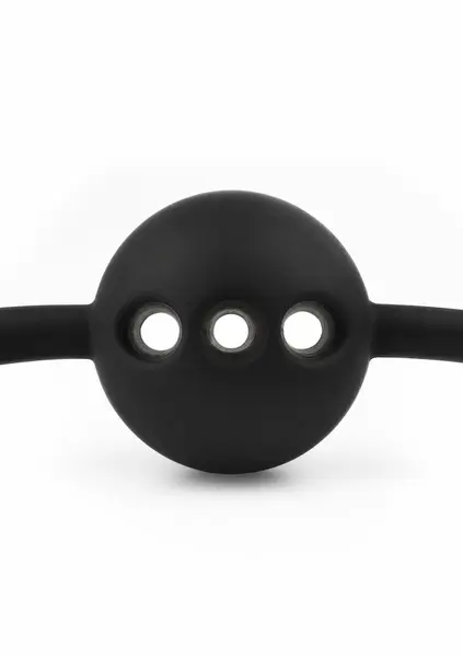 AVANZA FEROS Croc-Embossed Adjustable PU Leather Ball Gag Black