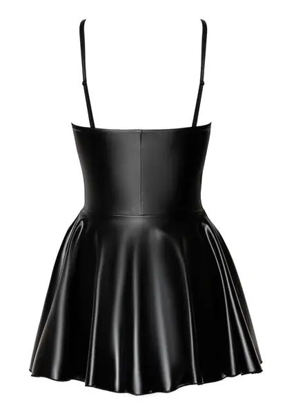 Noir Libido Tube Dress M - Shiny Powerwetlook Black Mini Dress