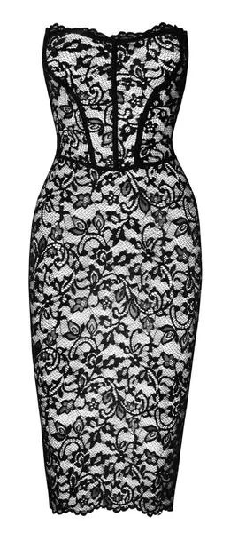 Noir Handmade Tube Dress Lace Black L - Elegant Corset-Style Design