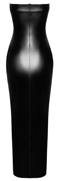 Noir Handmade Orgia Long Strapless Powerwetlook Dress Black M
