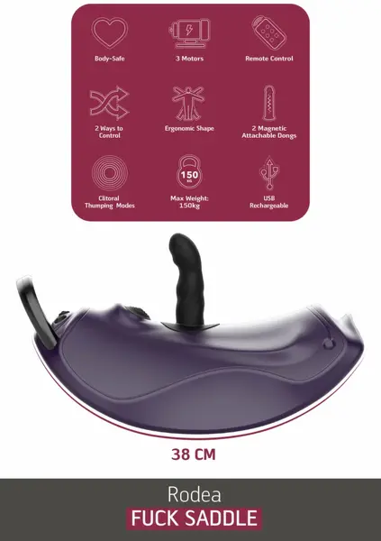 She.E.O Rodea Intimate Seat with 2 Magnetic Attachments Black