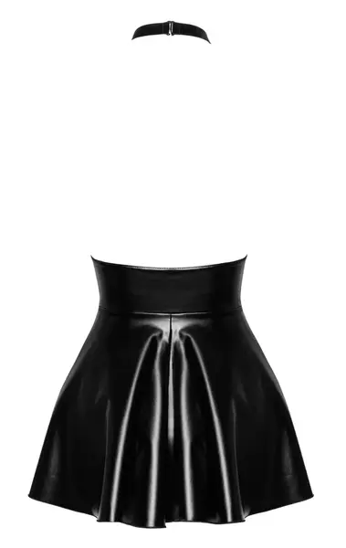 Noir Handmade Orgia Exclusive M - Lace & Powerwetlook Mini Dress, Black