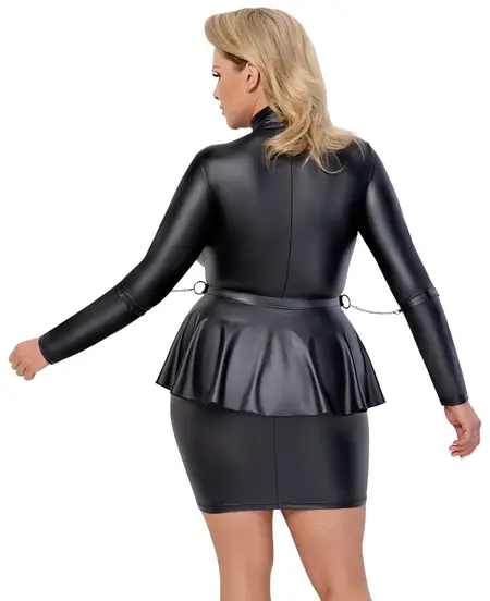 Cottelli Bondage Dress XL - Matte Black, Adjustable Straps, Arm Restraints
