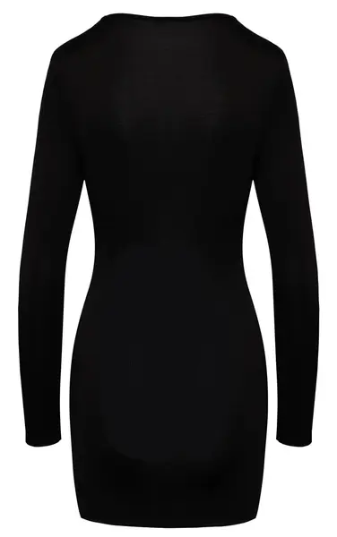 Cottelli PARTY Mini Dress Black M - Twisted Front, Rhinestone Accent